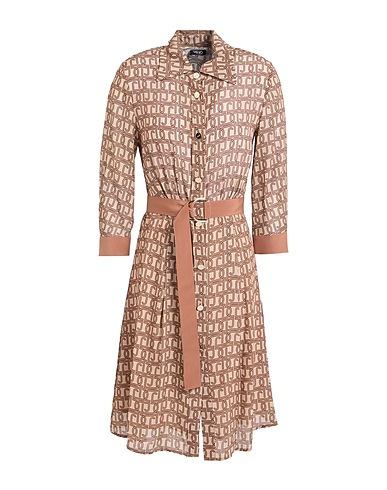 LIU •JO Shirt dress Light brown 100% Silk