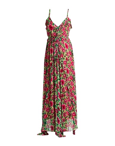PINK MEMORIES Long dress Green 100% Viscose