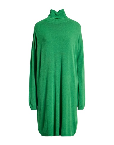 FRACOMINA Short dress Green 65% Viscose, 35% Polyamide