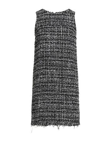 WHITE WISE Short dress Black 80% Polyester, 15% Viscose, 5% Acrylic