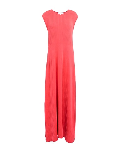 ANTONELLI Long dress Coral 73% Viscose, 27% Linen