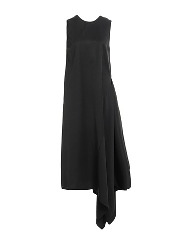 UMA WANG Midi dress Black 54% Viscose, 46% Cotton