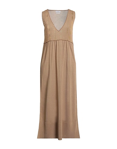 BALLANTYNE Midi dress Khaki 75% Viscose, 25% Polyester