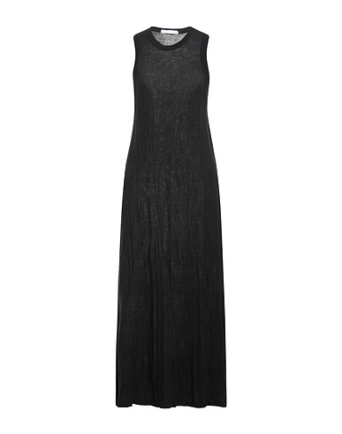 HELMUT LANG Long dress Black 66% Merino Wool, 24% Polyurethane, 8% Polyester, 1% Polyamide, 1% Elastane