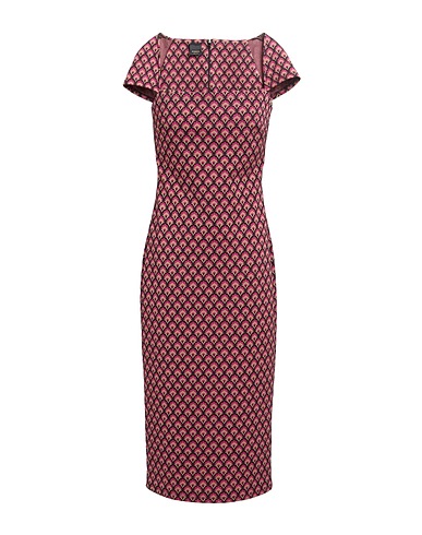 PINKO Midi dress Fuchsia 52% Polyester, 44% Viscose, 4% Elastane