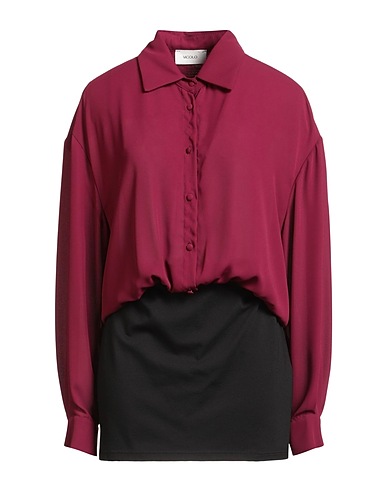 VICOLO Shirt dress Burgundy 100% Polyester, Viscose, Polyamide, Elastane