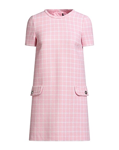 VERSACE Short dress Pink 87% Virgin Wool, 13% Polyamide