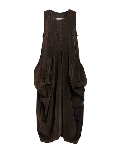 UMA WANG Elegant dress Dark brown 79% Cotton, 19% Modal, 2% Elastane