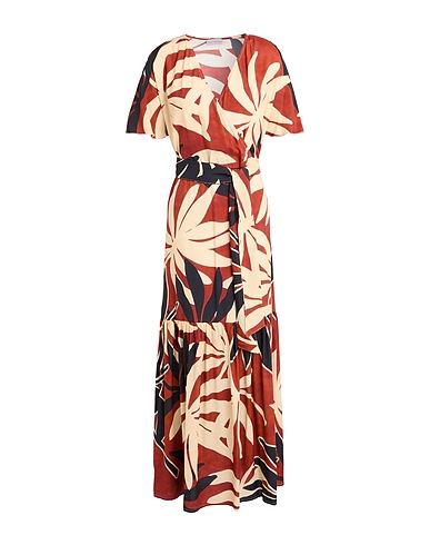 MARIA BELLENTANI Robe longue Marron 100% Viscose