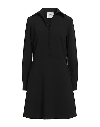 COMPAGNIA ITALIANA Shirt dress Black 91% Polyester, 9% Elastane