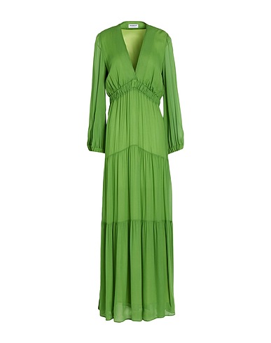 DONDUP Long dress Green 100% Viscose