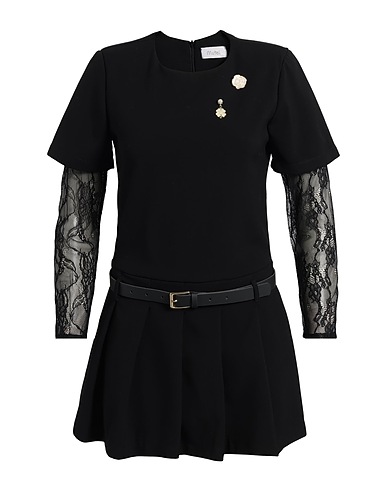 MOTEL Short dress Black 68% Polyester, 28% Viscose, 4% Elastane, Polyamide