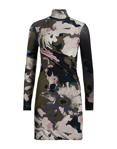 TER DE CARACTÈRE Kurzes Kleid Militärgrün 92% Viskose, 8% Elastan