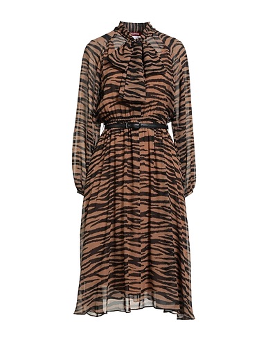 MAX MARA STUDIO Midi dress Camel 100% Silk