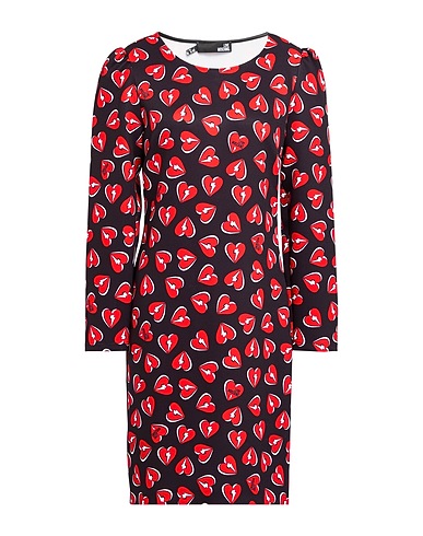 LOVE MOSCHINO Tubino Nero 96% Poliestere, 4% Elastan
