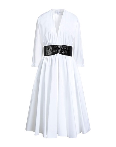 ALAÏA Midi dress White 100% Cotton