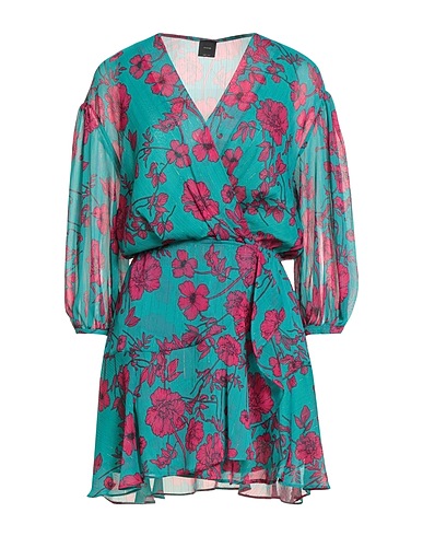 PINKO Short dress Emerald green 100% Viscose