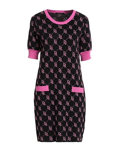 GAUDÌ Short dress JEANS Fuchsia 53% Viscose, 31% Polyester, 16% Polyamide