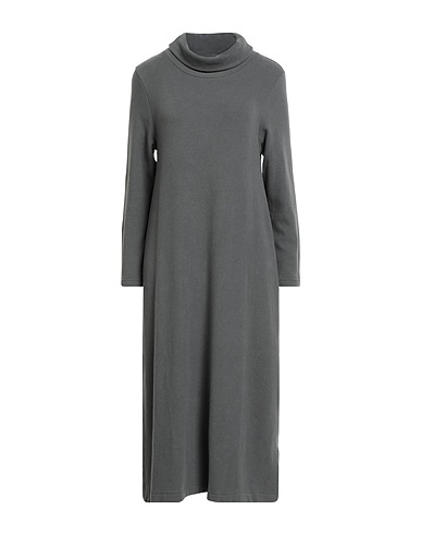 MAMA B. Midi dress Grey 48% Cotton, 48% Acrylic, 4% Elastane