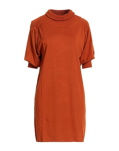 GAUDÌ Short dress Rust 70% Viscose, 30% Elastane