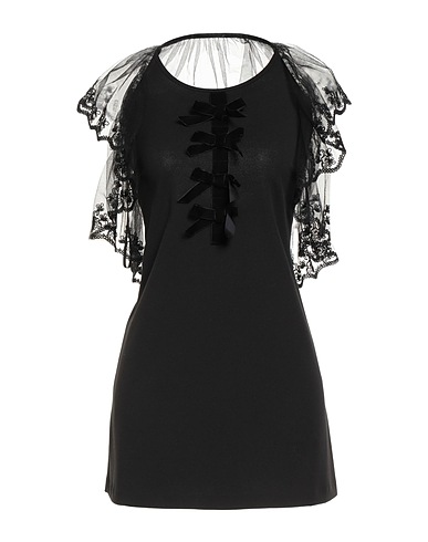 GAUDÌ Sheath dress JEANS Black 95% Polyester, 5% Elastane