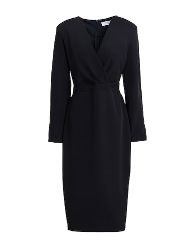 KAOS Midi dress Black 100% Polyester