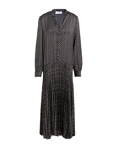 KAOS Midi dress Black 100% Polyester