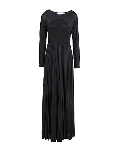 KAOS Long dress Black 45% Polyester, 20% Viscose, 15% Metallic Polyester, 15% Polyamide, 5% Elastane