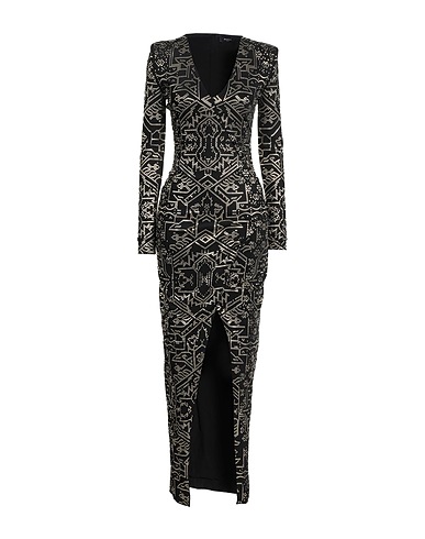 BALMAIN Elegant dress Black 92% Viscose, 8% Elastane, Aluminium