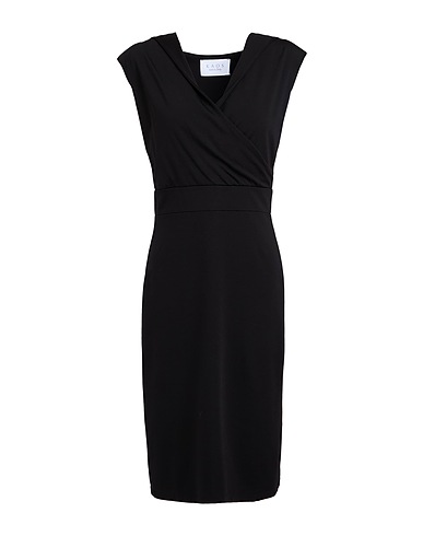 KAOS Midi dress Black 57% Viscose, 32% Polyamide, 11% Elastane