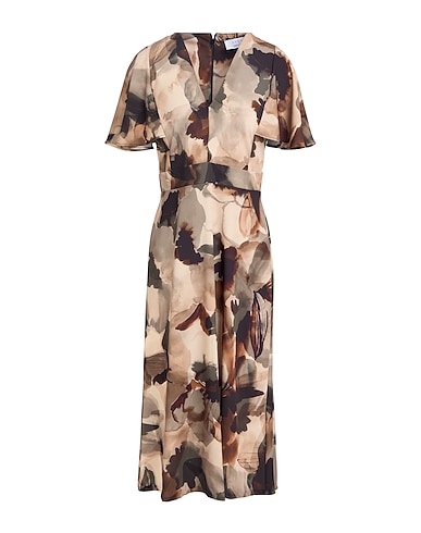 KAOS Midi dress Beige 95% Polyester, 5% Elastane