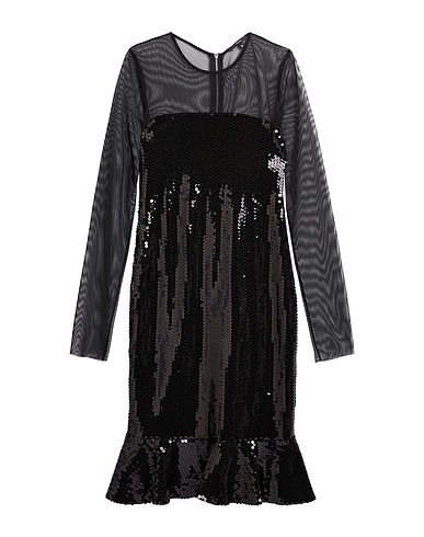 GAUDÌ Midi dress JEANS Black 100% Polyester, Elastane