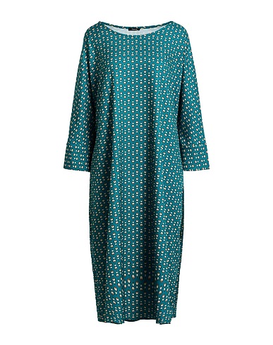 HANITA Midi dress Green 93% Polyester, 7% Elastane