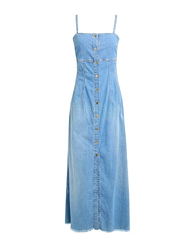 GAëLLE Paris Denim dress Blue 97% Cotton, 3% Elastane