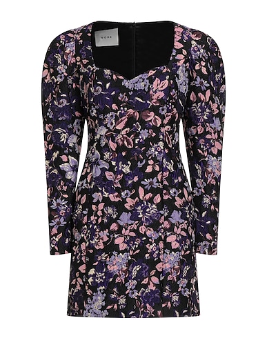 RÓHE Short dress Black 80% Polyester, 15% Polyamide, 5% Metal