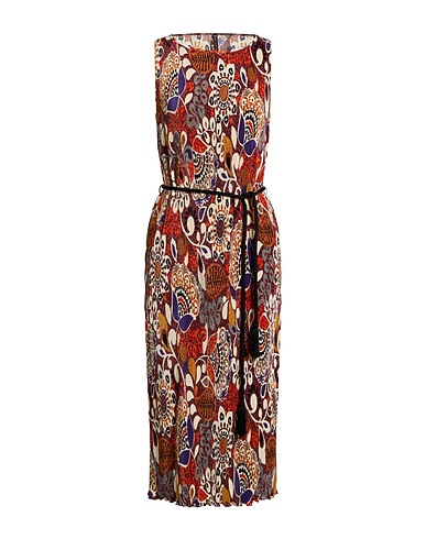 MANILA GRACE Midi dress Rust 100% Polyester
