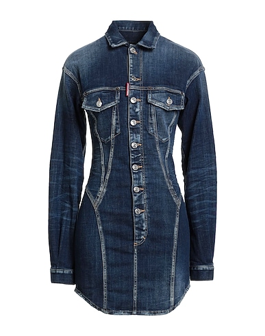 DSQUARED2 Denim dress Blue 99% Cotton, 1% Elastane