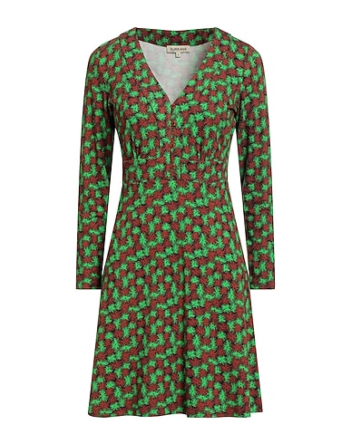 SURKANA Short dress Green 95% Viscose, 5% Elastane