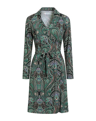 CALIBAN Short dress Dark green 85% Polyamide, 15% Elastane