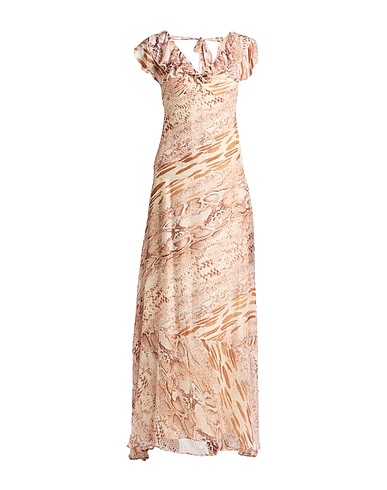 LIU •JO Elegant dress Beige 50% Silk, 50% Viscose