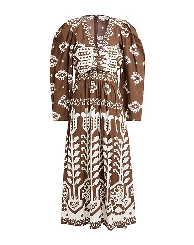 SEA Long dress Brown 100% Cotton