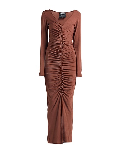 KOSTUMNº1 GENYAL! Long dress Brown 100% Viscose