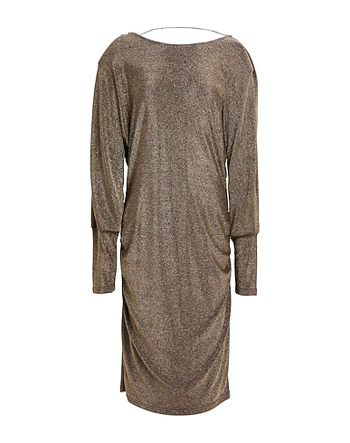 GAUDÌ Vestito midi Oro 70% Poliammide, 30% Poliestere