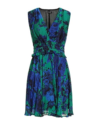 LIU •JO Short dress Bright blue 50% Silk, 50% Viscose