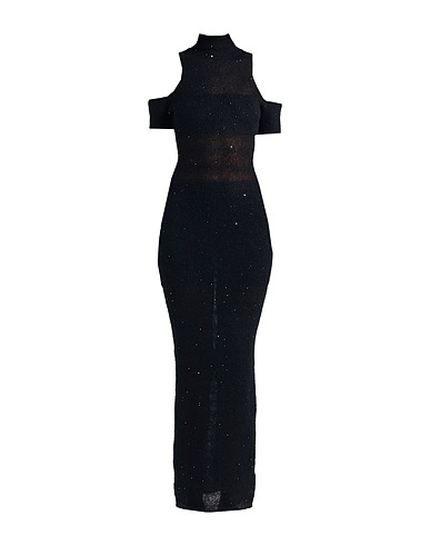 CHIARA FERRAGNI Langes Kleid Schwarz 40% Polyamid, 28% Wolle, 25% Mohairwolle, 7% Polyester