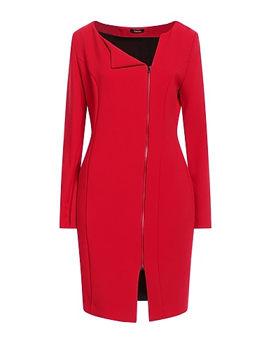 HANITA Sheath dress Red 63% Polyester, 32% Viscose, 5% Elastane
