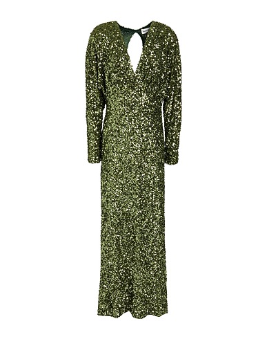 P.A.R.O.S.H. Elegant dress Military green 97% Polyester, 3% Elastane