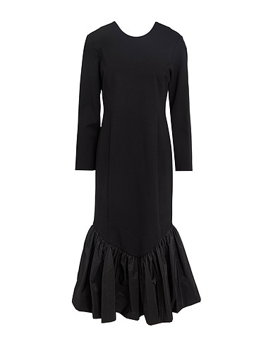 MEIMEIJ Midi dress Black 65% Viscose, 30% Polyamide, 5% Elastane, Polyester