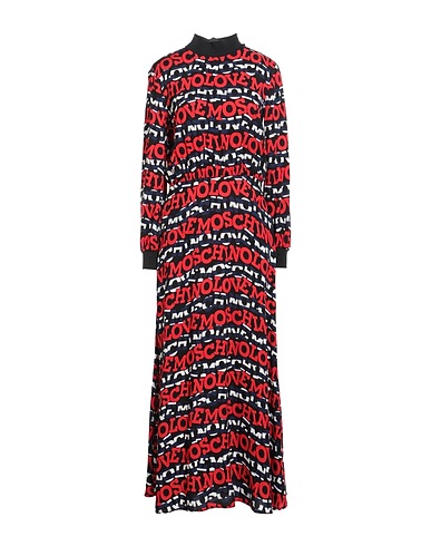 LOVE MOSCHINO Μακρύ φόρεμα Μαύρο 100% Βισκόζη