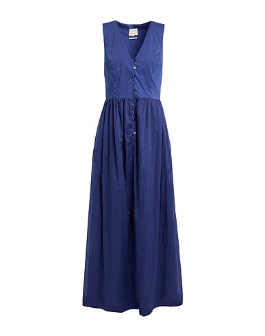 ALESSIA SANTI Long dress Midnight blue 68% Cotton, 28% Polyamide, 4% Elastane